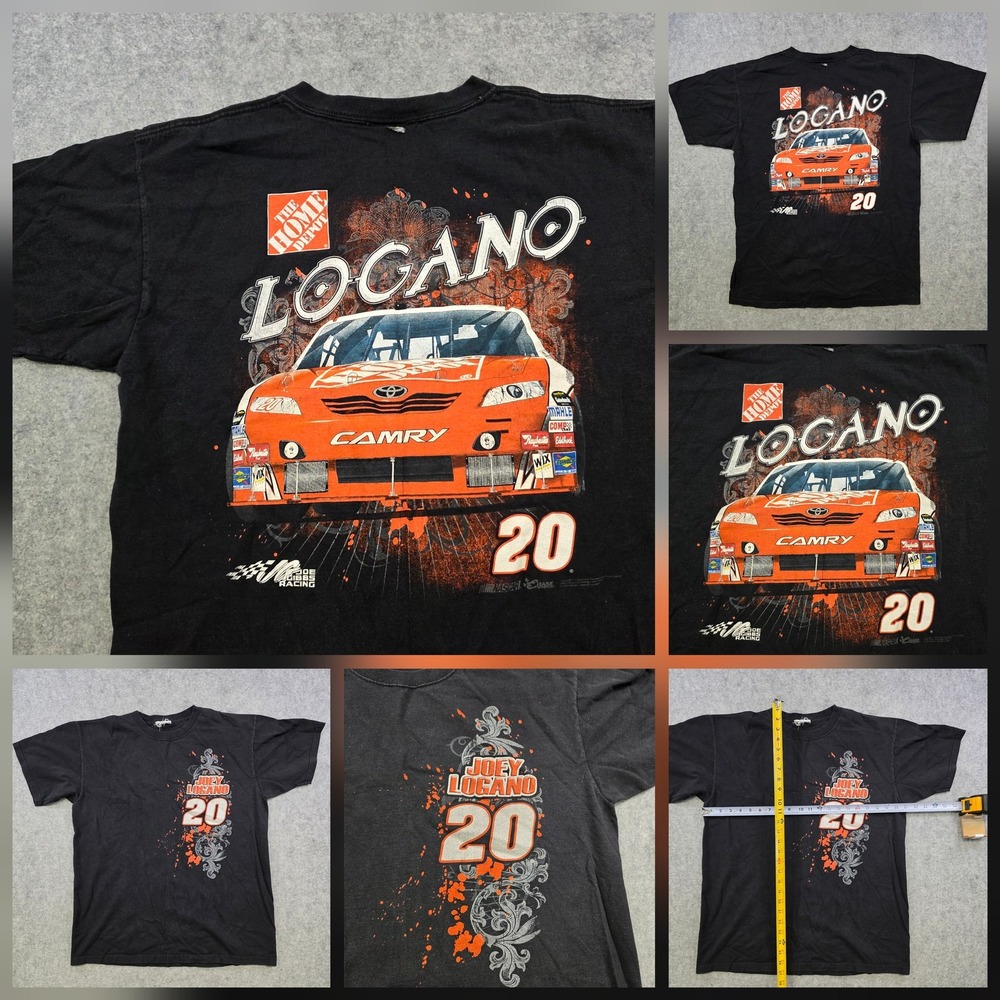 Joey Logano 20 T Shirt Mens M? Black NASCAR Racing Home Depot Chase Authentics